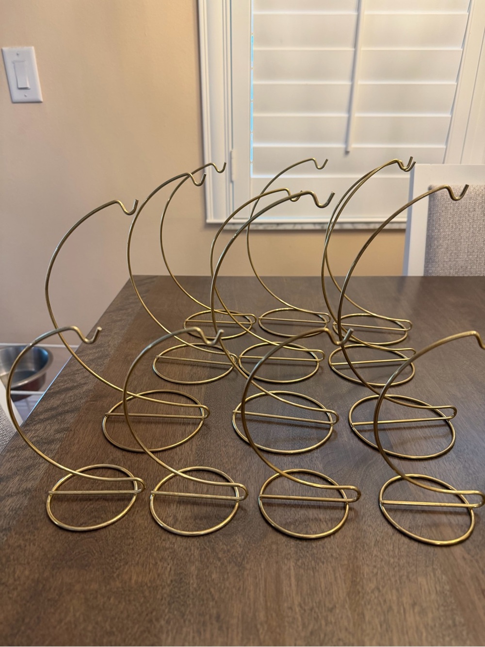 Gold Metal Ornament Display Stands 13 total